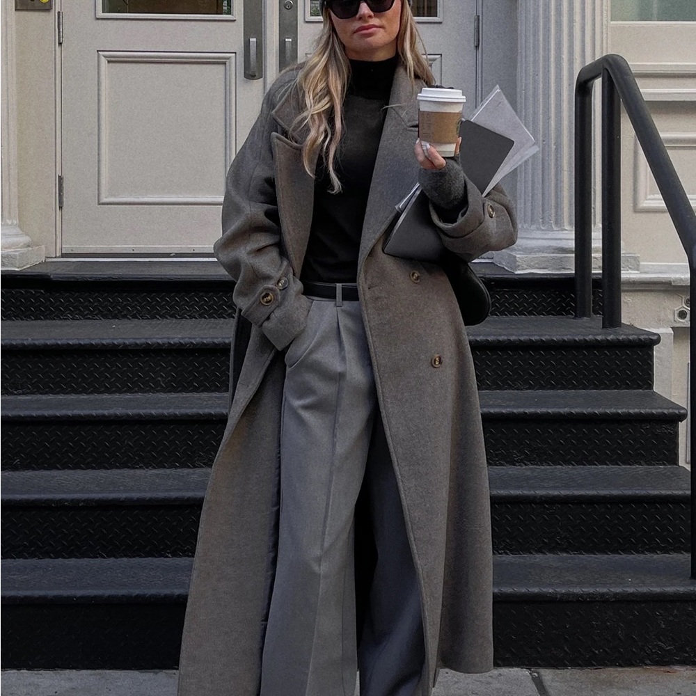 Claire Rose x NA-KD Wool Blend Trench Coat